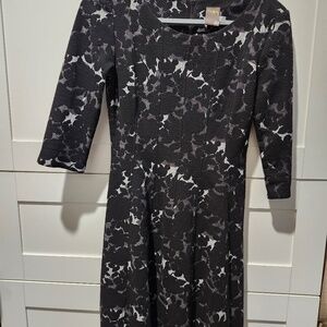 Taylor size 4 black and white floral print dress